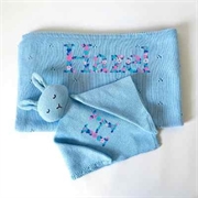 Personalised+Blanket+and+Soother+set+Blue+Floral