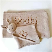 Personalised+Blanket+and+Soother+set+Brown+Forest
