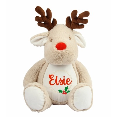 Personalised Christmas Reindeer Blitzen wreath