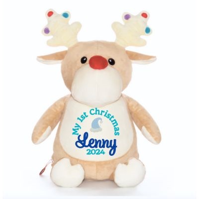 Personalised Christmas Reindeer Dancer xmas 1 blue