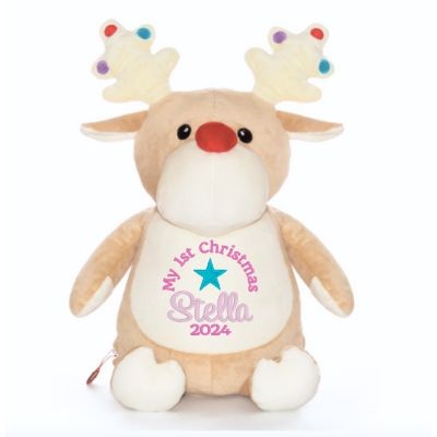Personalised Christmas Reindeer Dancer xmas 1 star
