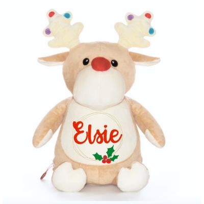 Personalised Christmas Reindeer Dancer xmas wreath