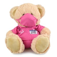 Personalised Doctor Bear Pink - 24cm