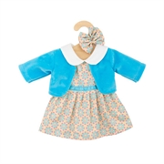 Personalised+Dolls+Clothes+-+Aqua+Floral+