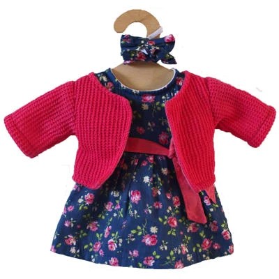 Personalised Dolls Clothes - Blue Floral 