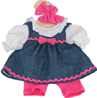 Personalised Dolls Clothes - Denim top 