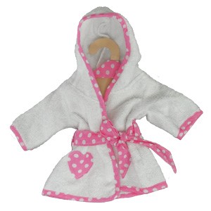 Personalised Dolls Clothes - Dressing gown pink
