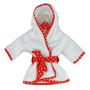 Personalised Dolls Clothes - Dressing gown red