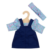 Personalised+Dolls+Clothes+-+Navy+Pinafore+