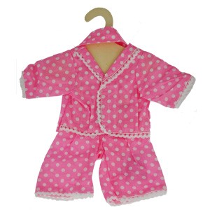 Personalised Dolls clothes - Pink PJs