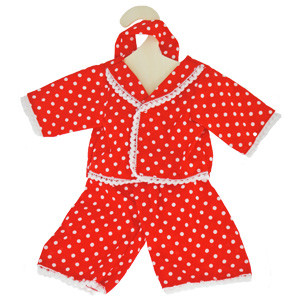 Personalised Dolls clothes - Red PJs
