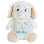 This+is+an+image+of+a+white+Personalised+Easter+Plushie+from+My+Teddy