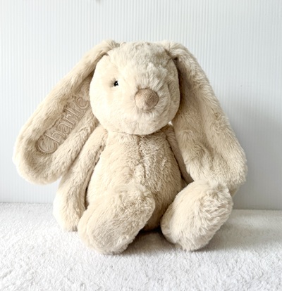 Personalised Giggle Bunny Beige Medium