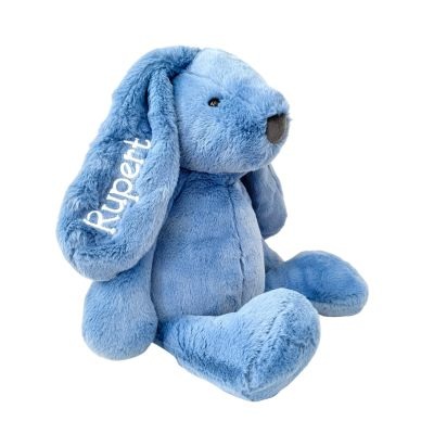 Personalised Giggle Bunny Cobalt Blue Medium