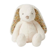 Personalised+Giggle+Bunny+White+Floral+Medium