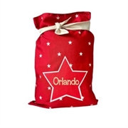 Personalised+Santa+Sack+Modern+Classic+Red