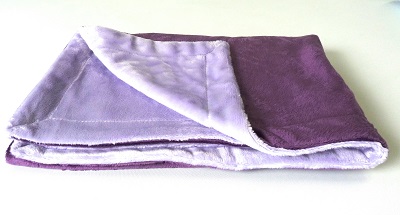 Personalised baby blanket purple