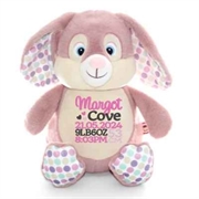 Personalised+Teddy+Bear+bunny+pink+polka