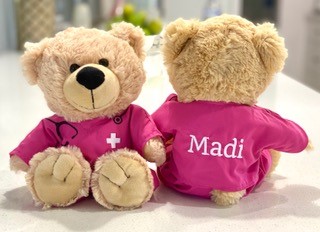 personalised pink teddy bear