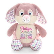 Personalised+Teddy+Bear+bunny+pink+polka