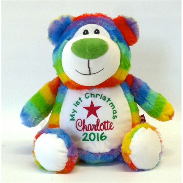Rainbow Christmas Teddy