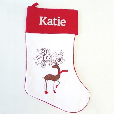 Reindeer Christmas Stocking Fancy