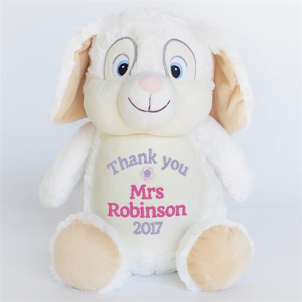 Teacher Gift - White Bunny Teddy