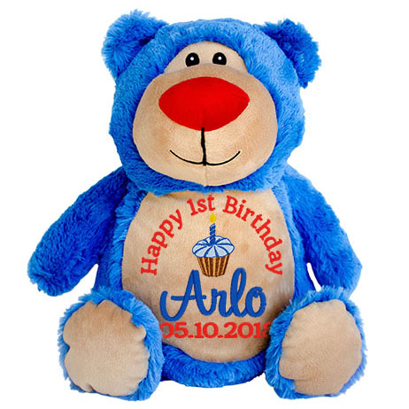 Teddy bright blue - 1st Birthday