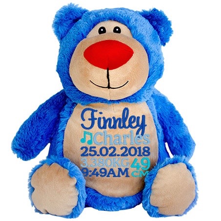 Teddy bright blue - Birth Announcement 2
