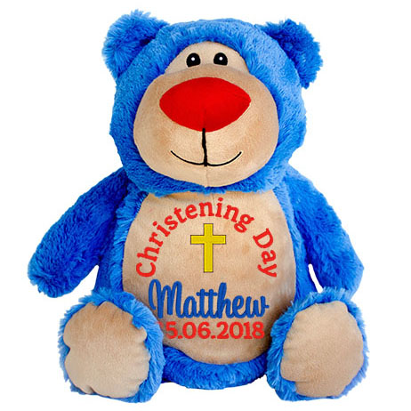 Teddy bright blue - Christening