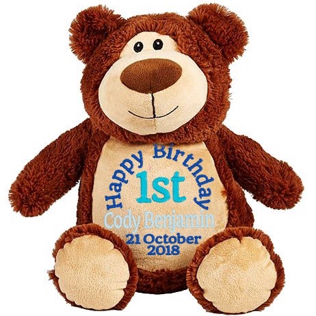 Teddy cubbie - 1st Birthday